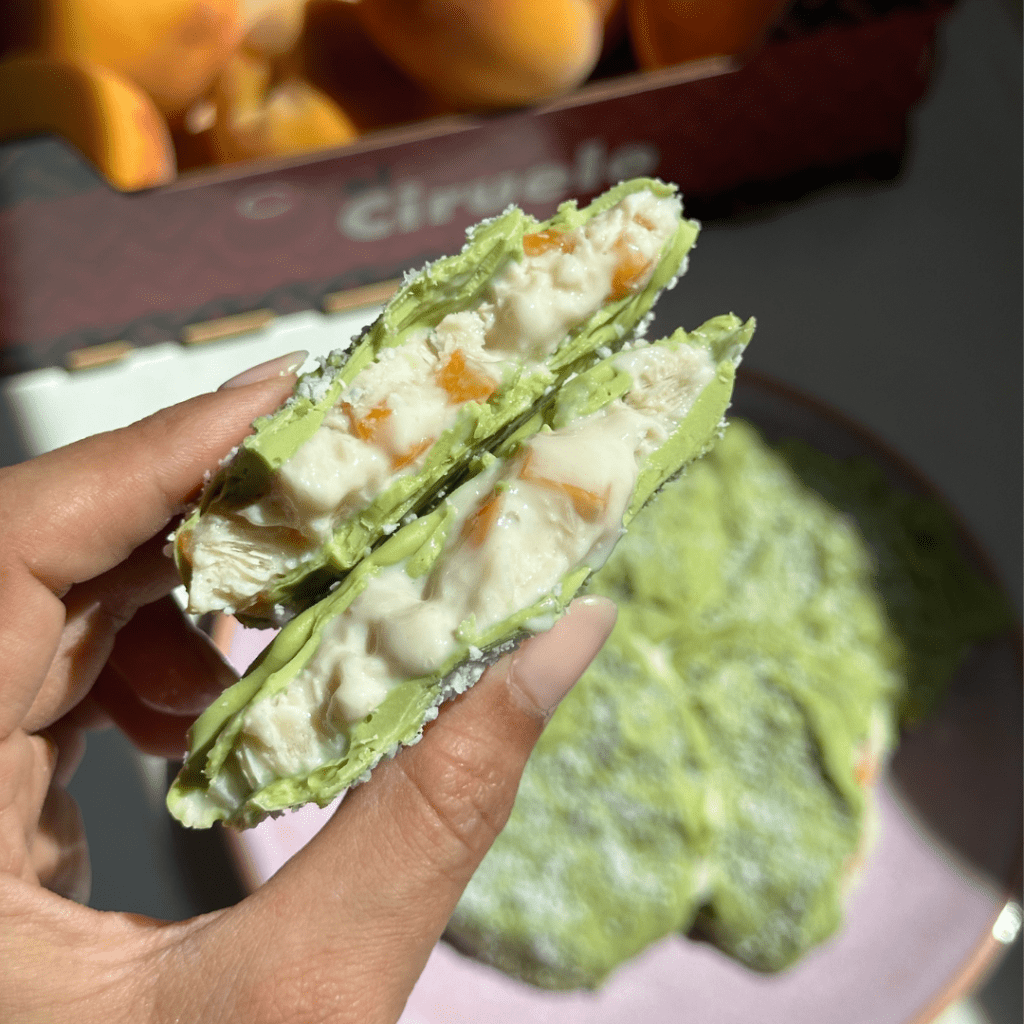 Receta helado casero con yogur y melocotones