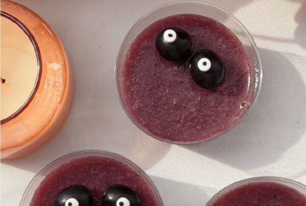 Receta Halloween Gelatina terrorifica uvas