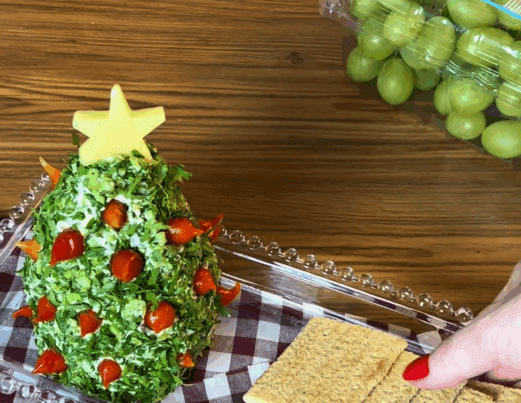 Pate natalino com uvas verdes